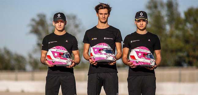 Renault ricorda Hubert,<br />i piloti Academy col casco del francese