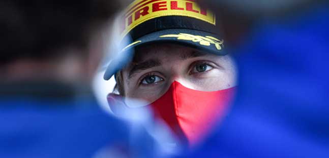Test a Barcellona<br />Leclerc jr con Prema
