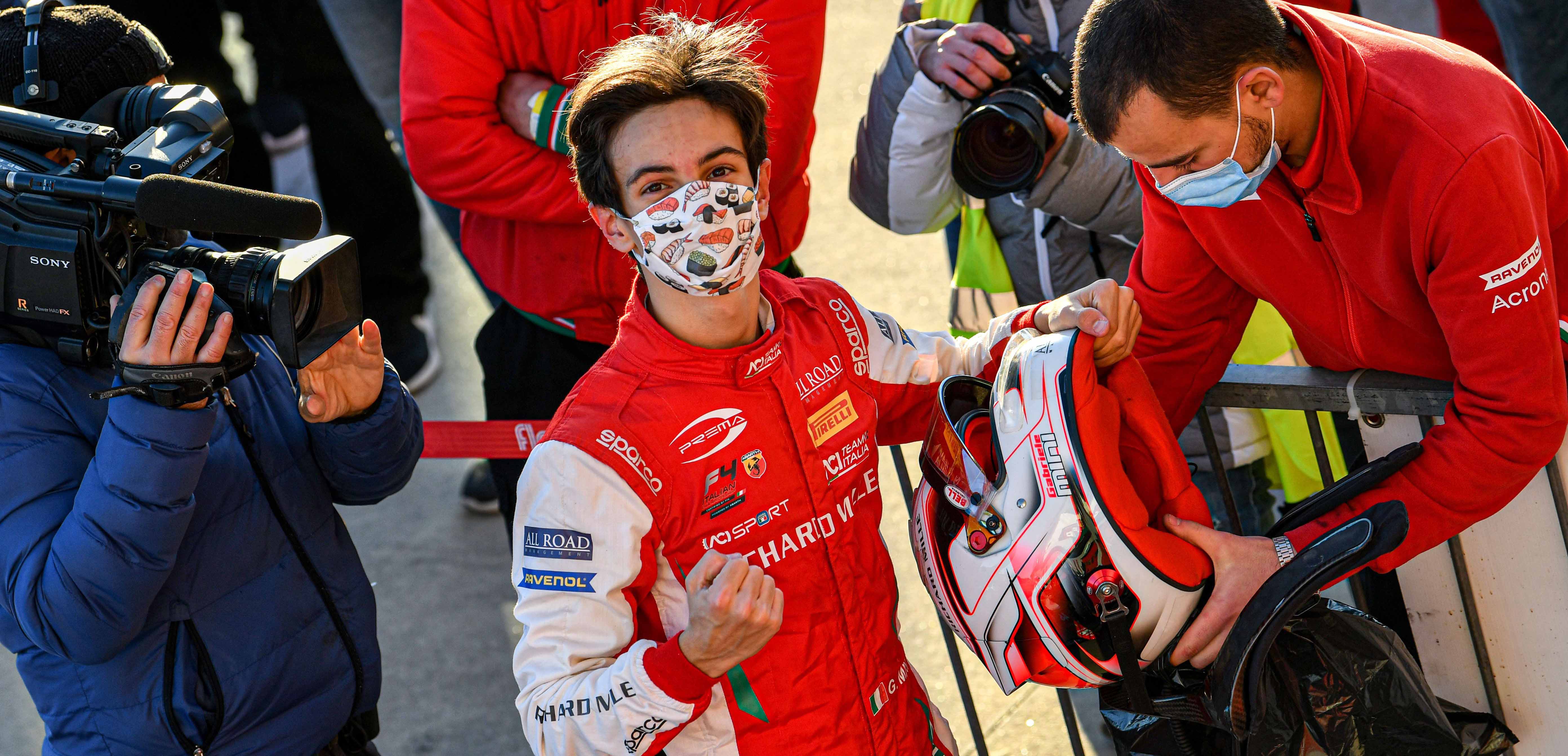 Il ritratto del campione Min&igrave;, primo <br />italiano a imporsi nella F4 nazionale