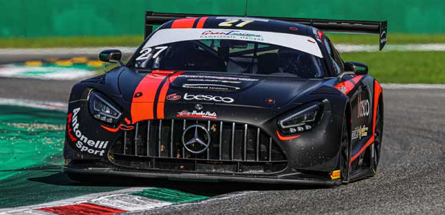 Lorandi al via della 3 Ore di Monza<br />con la Mercedes del team Antonelli