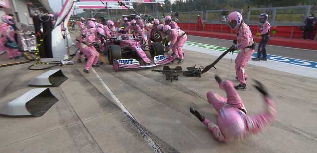 Che succede alla Racing Point?<br />Errori di strategia e Stroll delude