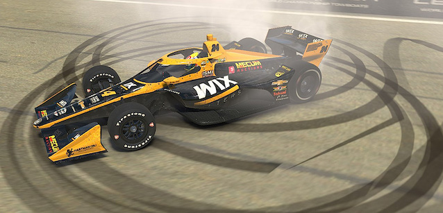 IndyCar virtuale a Watkins Glen<br />Karam domina dall'inizio alla fine