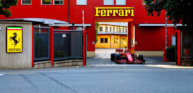 La Ferrari celebra la ripartenza:<br />Leclerc guida la SF1000... per strada