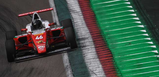 Test a Imola, 1° giorno<br />Min&igrave; scatenato, Rosso terzo