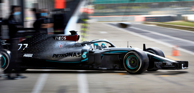 Una F1 di nuovo in pista:<br />Bottas guida la Mercedes 2018