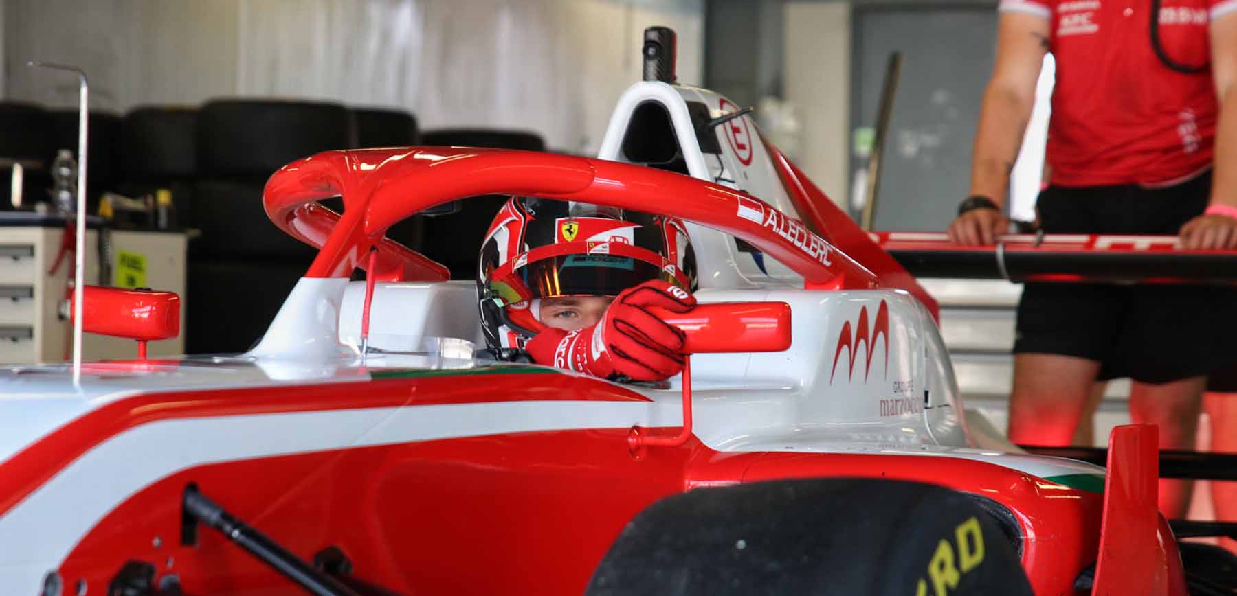 Test a Monza, 1° giorno<br />Assenti Vips e Petecof, Leclerc primo