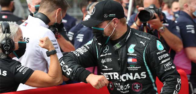 Silverstone - Qualifica<br />Bottas sgambetta Hamilton<br />Grande risposta della Racing Point<br />