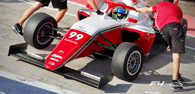 F4 UAE, test a Dubai<br />Ancora tris Prema, bene Rinicella