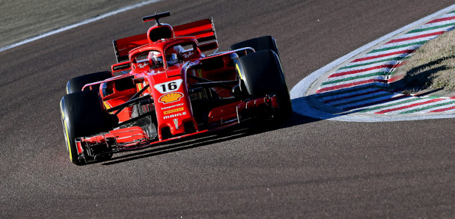 Leclerc in azione a Fiorano,<br />oltre 100 giri con la Ferrari 2018