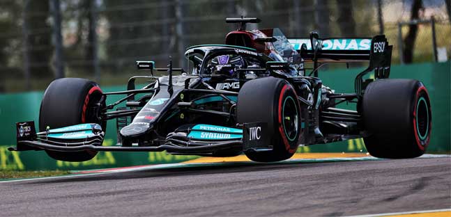 Imola - Qualifica<br />Pole di Hamilton che batte Perez