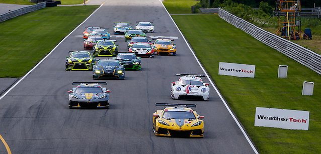 Lime Rock, gara<br />Corvette, tuoni e fulmini