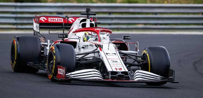 Pourchaire con l'Alfa Romeo<br />nei test Pirelli a Budapest