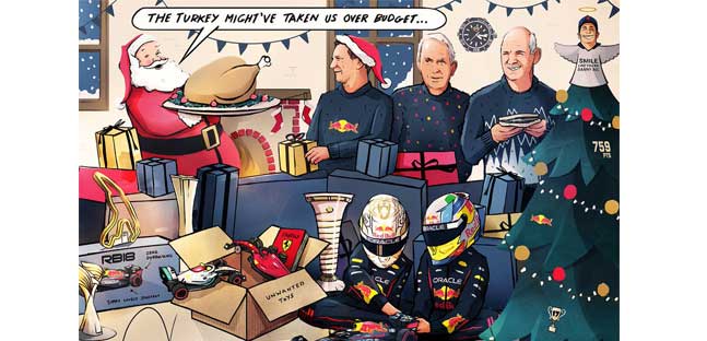 Tutta l'arroganza Red Bull<br />ben racchiusa in una loro vignetta