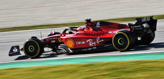Test a Montmel&ograve; - 1° giorno mattina<br />La Ferrari subito al top con Leclerc