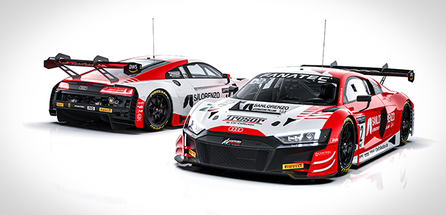 Drudi e Ghiotto insieme<br />con l'Audi R8 di Tresor 