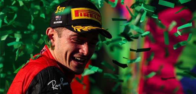 Leclerc e la Ferrari perfetti<br />Verstappen e Sainz KO, Mercedes sorride
