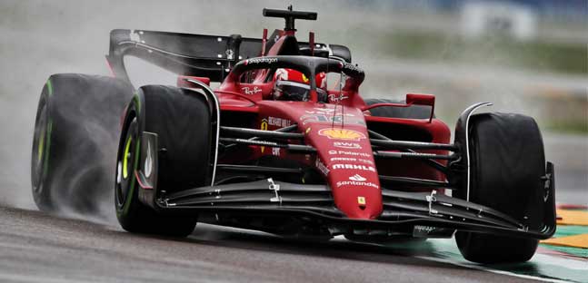 Imola - Libere 1<br />Dominio Ferrari con Leclerc-Sainz