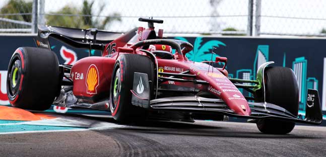 Miami - Qualifica<br />Doppietta Rossa con Leclerc-Sainz