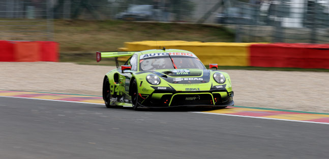 Spa, qualifica 1<br />Porsche in forma sul bagnato