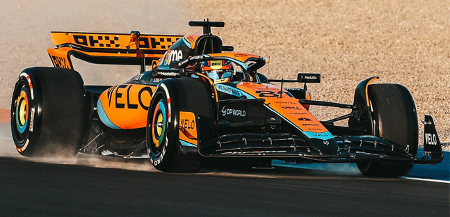 Losail - Shootout<br />Prima fila McLaren con Piastri-Norris