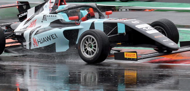 Test a Monza, 1° giorno<br />Zhang leader nella pioggia