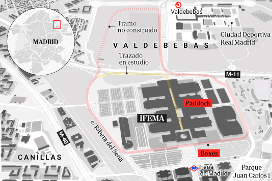 GP a Madrid: svelata una <br />prima bozza del tracciato<br />L’italiana Dromo vince l’appalto