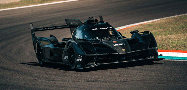 Completato il test Lambo a Imola<br />In pista Bortolotti, Caldarelli, Kvyat