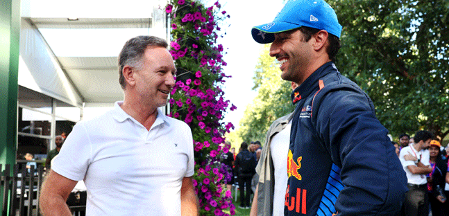 Horner rivela che Marko voleva<br />Ricciardo out dopo il GP di Spagna