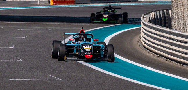 Test a Yas Marina - 1° giorno<br />Al Dhaheri al comando con Prema