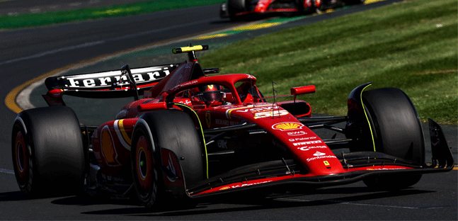 Melbourne - La cronaca<br />Doppietta Ferrari, Sainz-Leclerc