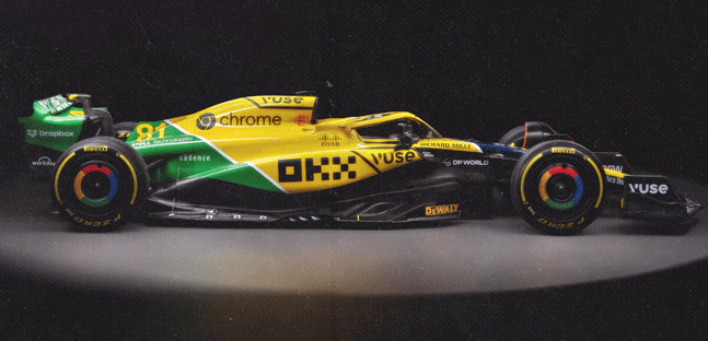 La McLaren a Montecarlo con<br />una livrea dedicata a Senna