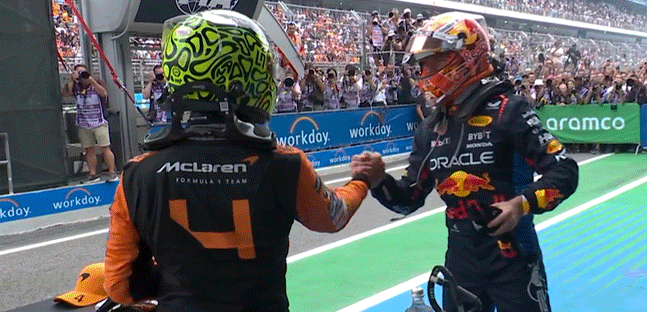 Verstappen, come una qualifica<br />Norris paga la pessima partenza