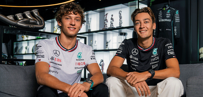 Mercedes conferma Russell<br />e lancia in F1 Antonelli