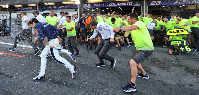 A Baku l'incredibile weekend di<br />Colapinto, a punti e veloce come Albon