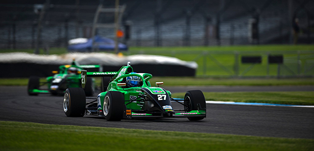 USF Pro 2000 a Indy Road, gare<br />Elkin fa doppietta, Garcia allunga<br />