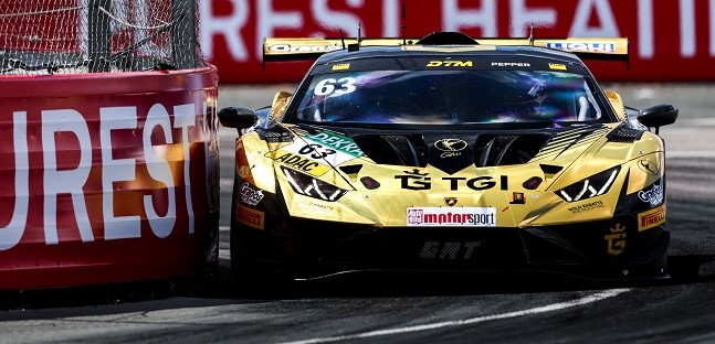 Norisring, qualifica 1<br />Pepper nella prima fila Lamborghini