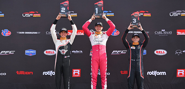 USF2000 a Mid-Ohio, gare<br />Jeffers raggiunge Schrage in vetta