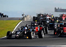 USF2000 a Elkhart Lake, gare<br />Vincono Beswick, Martella e Majman<br />