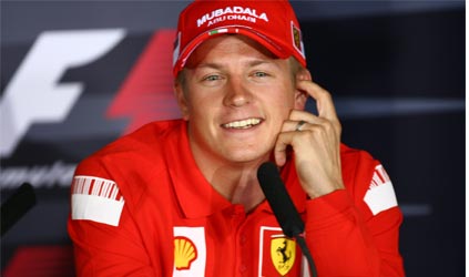 Monza - Raikkonen e la Ferrari<br>prolungano il contratto al 2010