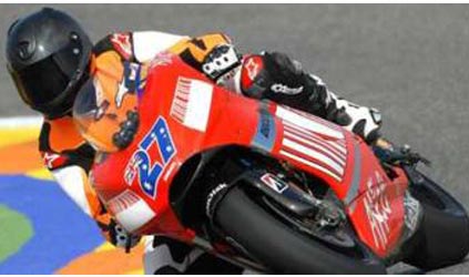 Schumacher al Mugello<br>con la Ducati MotoGP