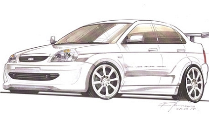 I primi bozzetti della nuova Lada Priora