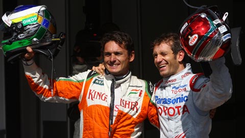 Spa - In prima fila sventola il tricolore<br>Crisi Button, Badoer delude ancora