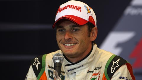 Fisichella con la Ferrari a Monza<br>Sulla Force India salir&agrave; Liuzzi