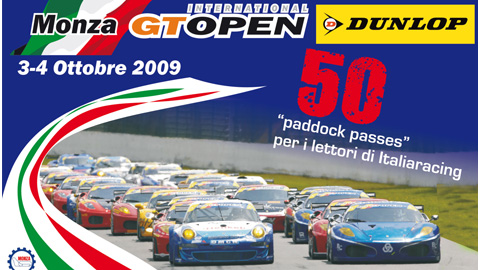 Il GT Open e Italiaracing vi<br>regalano 50 pass per Monza