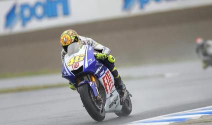 Sachsenring, Qualifica: <br> Pole bagnata per Valentino Rossi