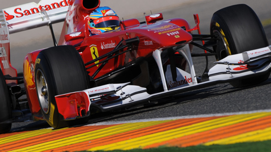Valencia - 2° giorno<br>Ferrari leader, debutta, male, la Lotus