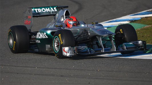 Test a Jerez - 2° giorno<br>Schumacher leader con la Mercedes