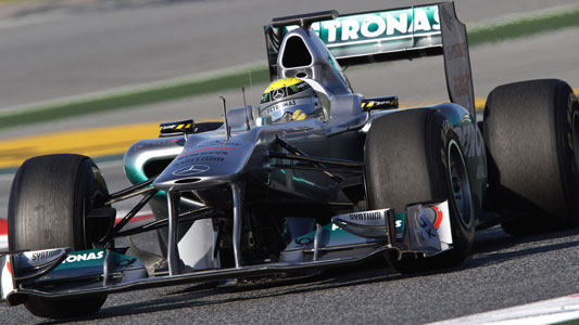 Test a Barcellona - 3° giorno<br>Rosberg e Mercedes al comando