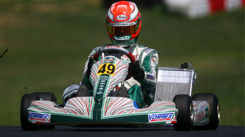 Euro WSK a Sarno<br>Pole di Camponeschi nella KF1