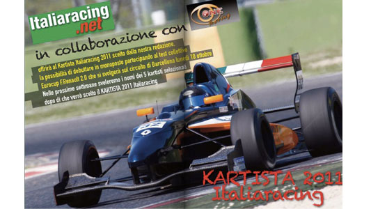 Italiaracing e One Racing regalano un test<br>Eurocup F.Renault al Kartista Italiaracing 2011